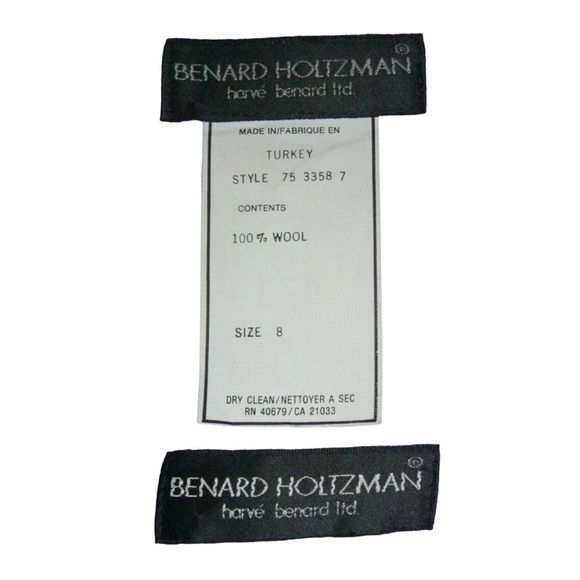 Vintage 80s Benard Holtzman Harve Benard Suit Purple Wool Business Work Witchy - Picture 10 of 11